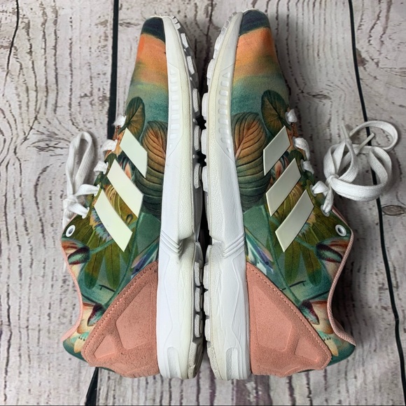 Adidas ZX FLUX Tropical Print Sneakers. - Picture 6 of 11